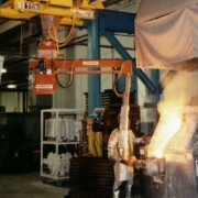 Industrial Manipulator Pouring Metal